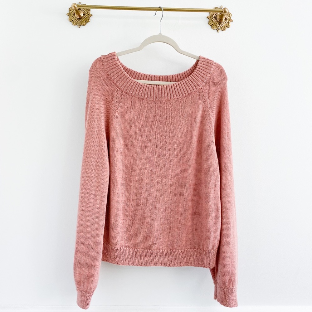 Nation LTD Baby Alpaca Cotton Pink Sweater
